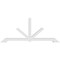 Ekena Millwork Vanguard Architectural Grade PVC Gable Bracket, 96"W x 40"H x 4"D x 4"F, 10/12 Pitch GBP096X40X0404VAN00 - alternate 3